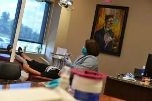 A Pediatric Dental Center patient recieving dental care.
